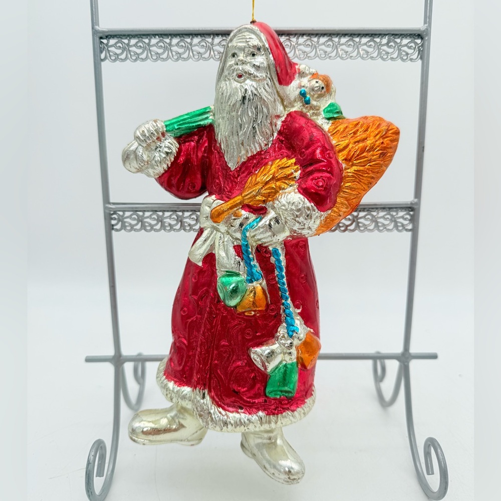 Hard plastic big Santa Claus Christmas tree ornaments-
Santa ornament Xmas decor
